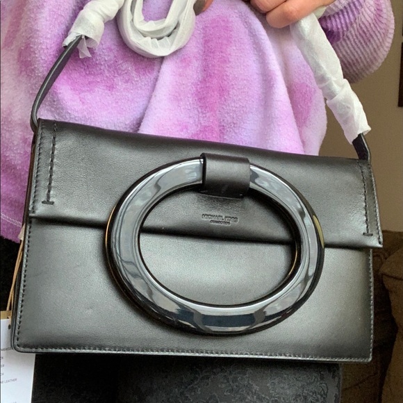 RARE❤️Authentic Michael Kors Collection Calf Leather L.Edition Crosby/Clutch/Shl - Picture 2 of 14